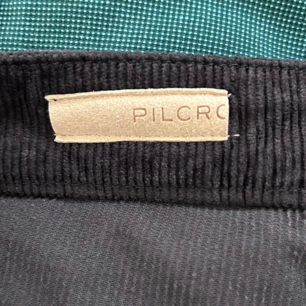 Pilcro Anthro Black Corduroy Flare Pants Women Size 27 High Rise Boho Wide Leg - Picture 3 of 8